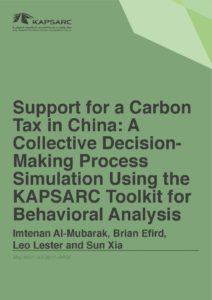 Support for a Carbon Tax in China: A Collective Decision-Making Process Simulation Using the KAPSARC Toolkit for Behavioral Analysis