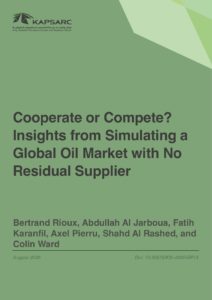 Cooperate or Compete? Insights from Simulating a Global Oil Market with No Residual Supplier