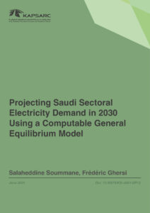 Projecting Saudi Sectoral Electricity Demand in 2030 Using a Computable General Equilibrium Model