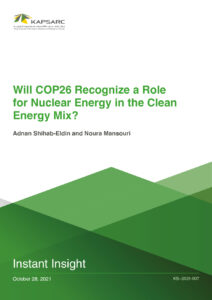 Will COP26 Recognize a Role for Nuclear Energy in the Clean Energy Mix?