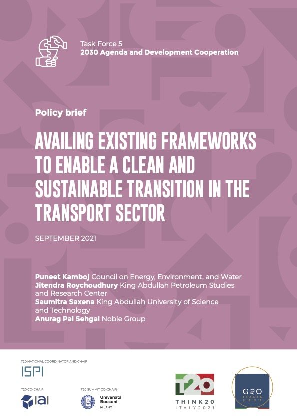 Availing Existing Frameworks to Enable a Clean and Sustainable Transition in the Transport Sector
