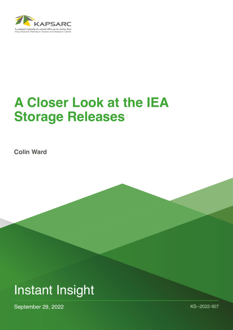 A Closer Look at the IEA Storage Releases