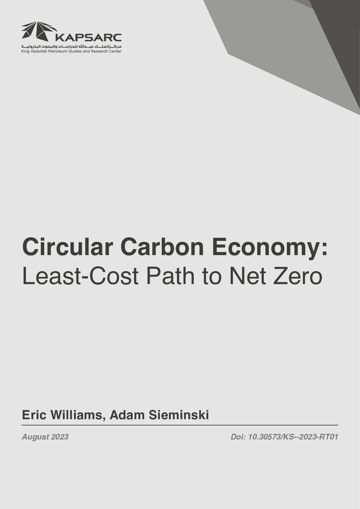 Circular Carbon Economy: Least-Cost Path to Net Zero