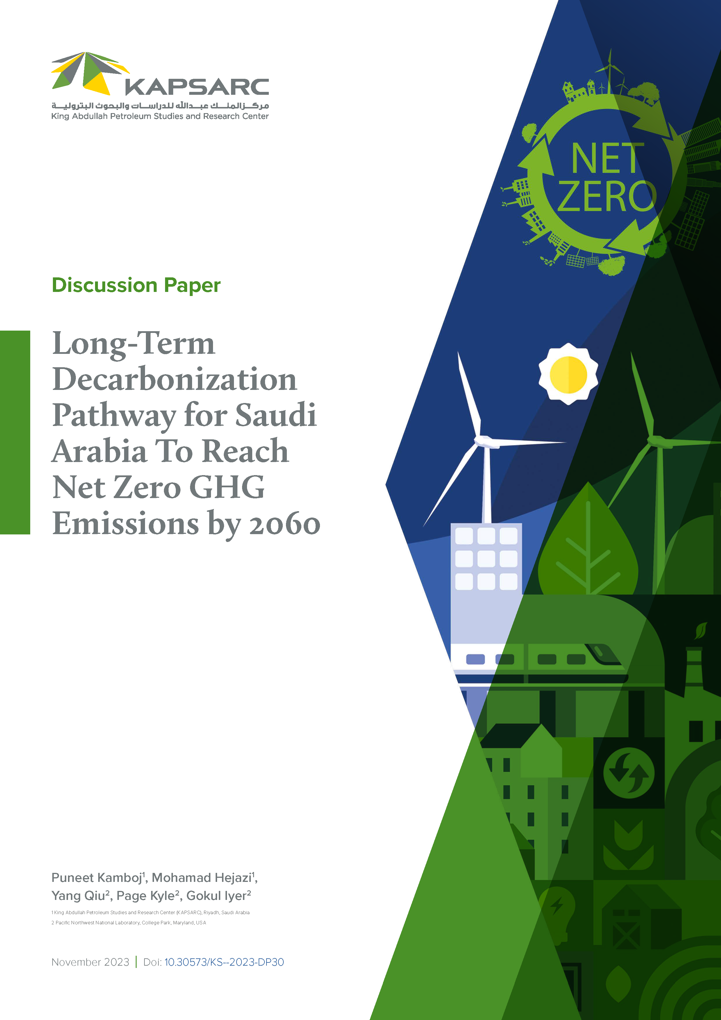 Long-Term Decarbonization Pathway for Saudi Arabia To Reach Net Zero GHG Emissions by 2060