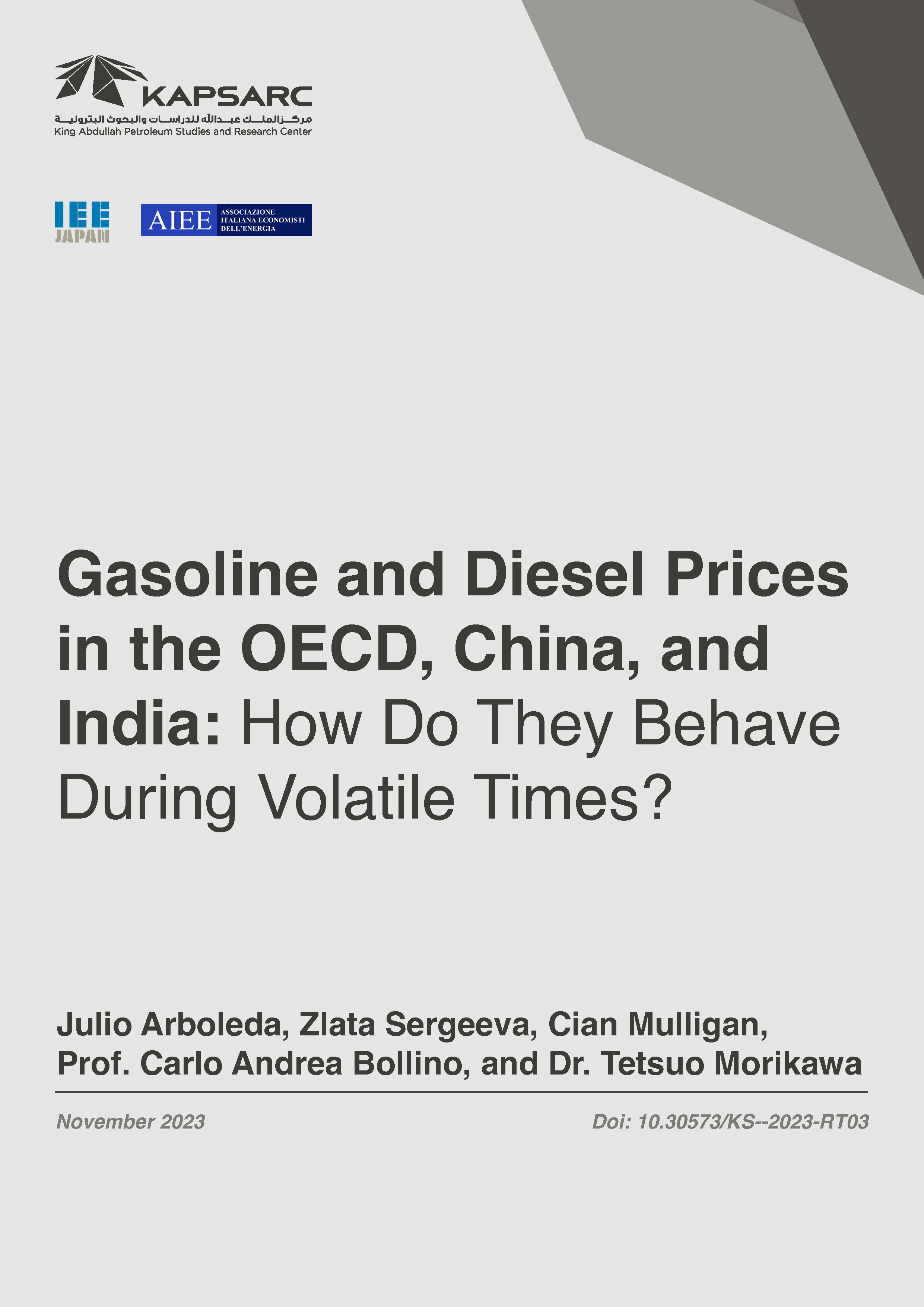 Gasoline and Diesel Prices in the OECD, China, and India: How Do They Behave During Volatile Times?