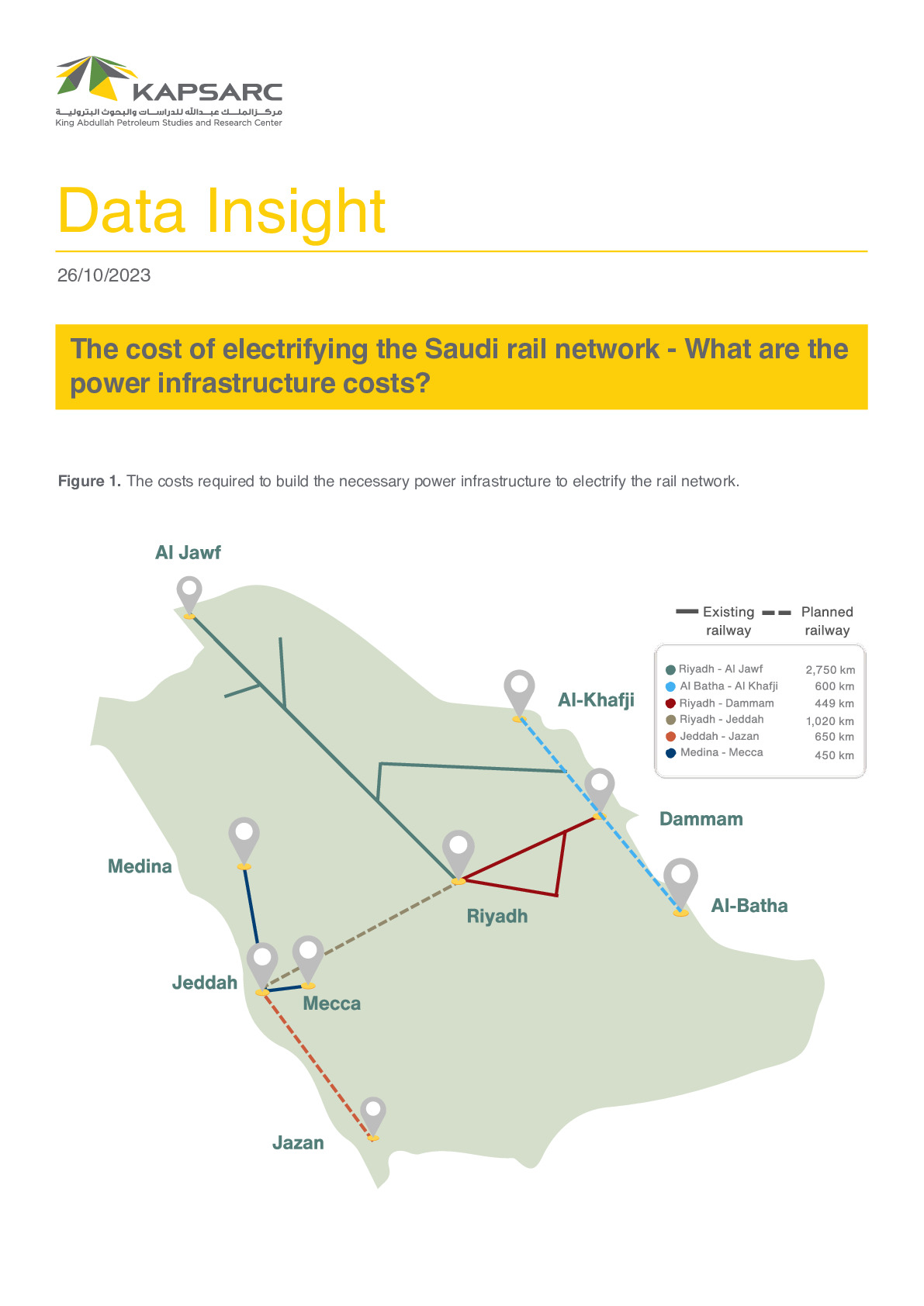 The Cost of Electrifying the Saudi Rail Network – What Are the Power Infrastructure Costs?