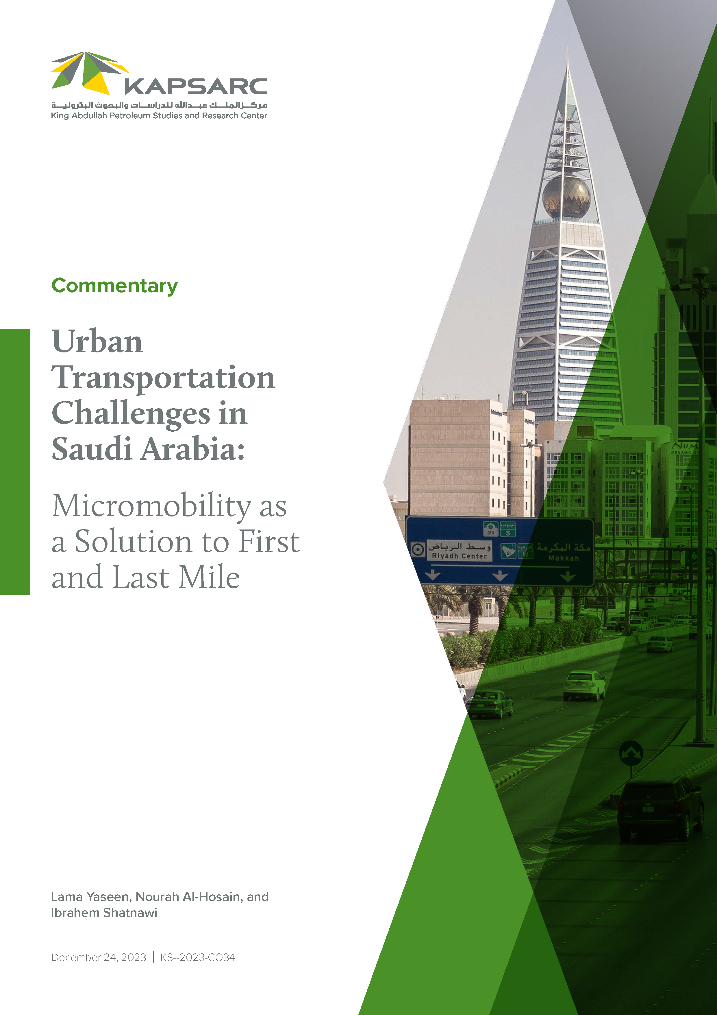 Urban Transportation Challenges in Saudi Arabia: Micromobility as a Solution to First and Last Mile