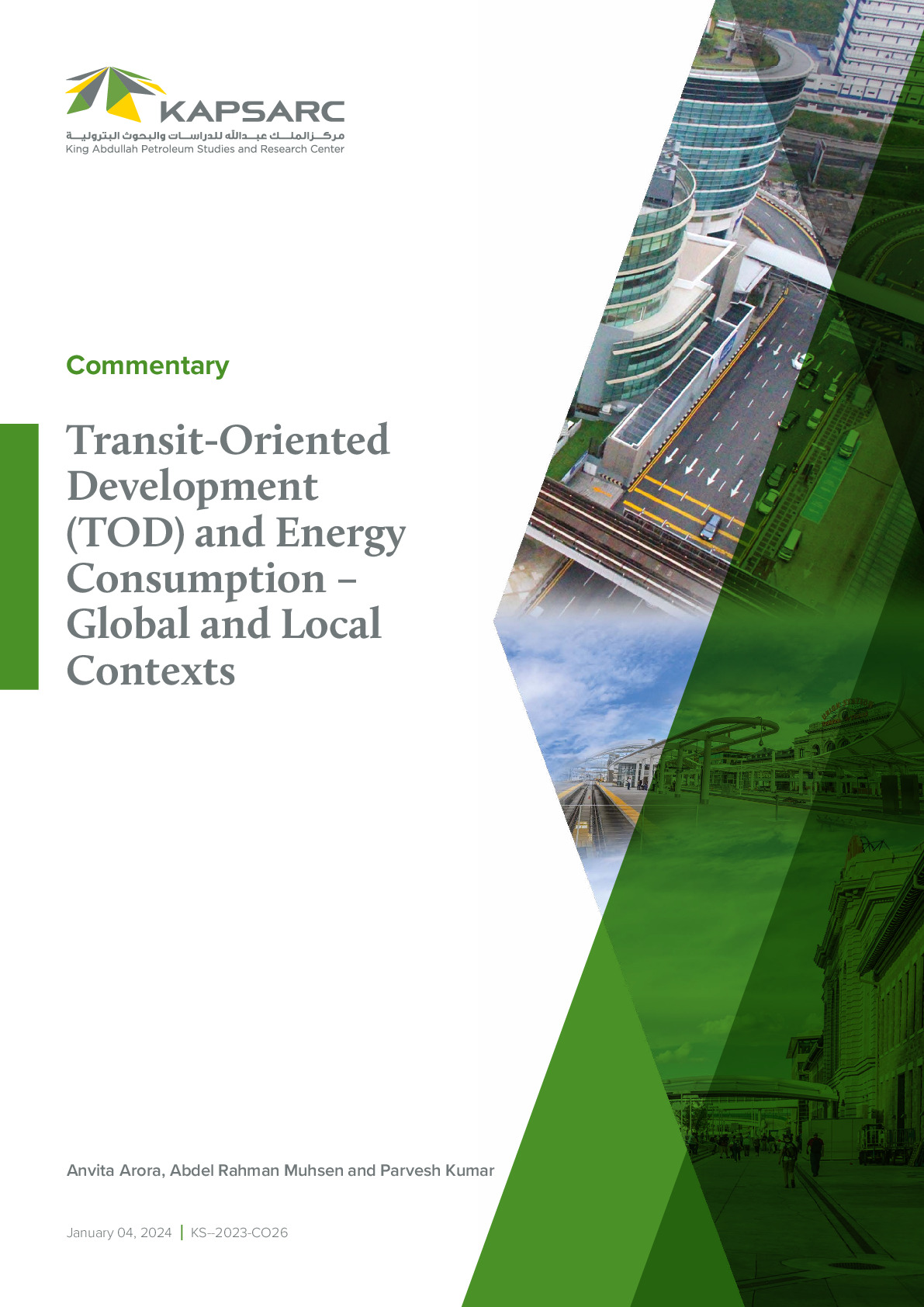 Transit-Oriented Development (TOD) and Energy Consumption – Global and Local Contexts