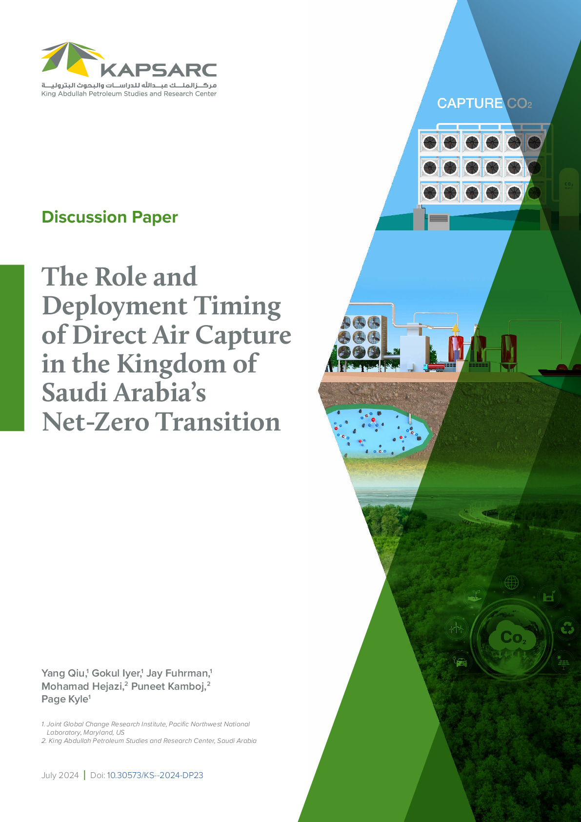 The Role and Deployment Timing of Direct Air Capture in the Kingdom of Saudi Arabia’s Net-Zero Transition