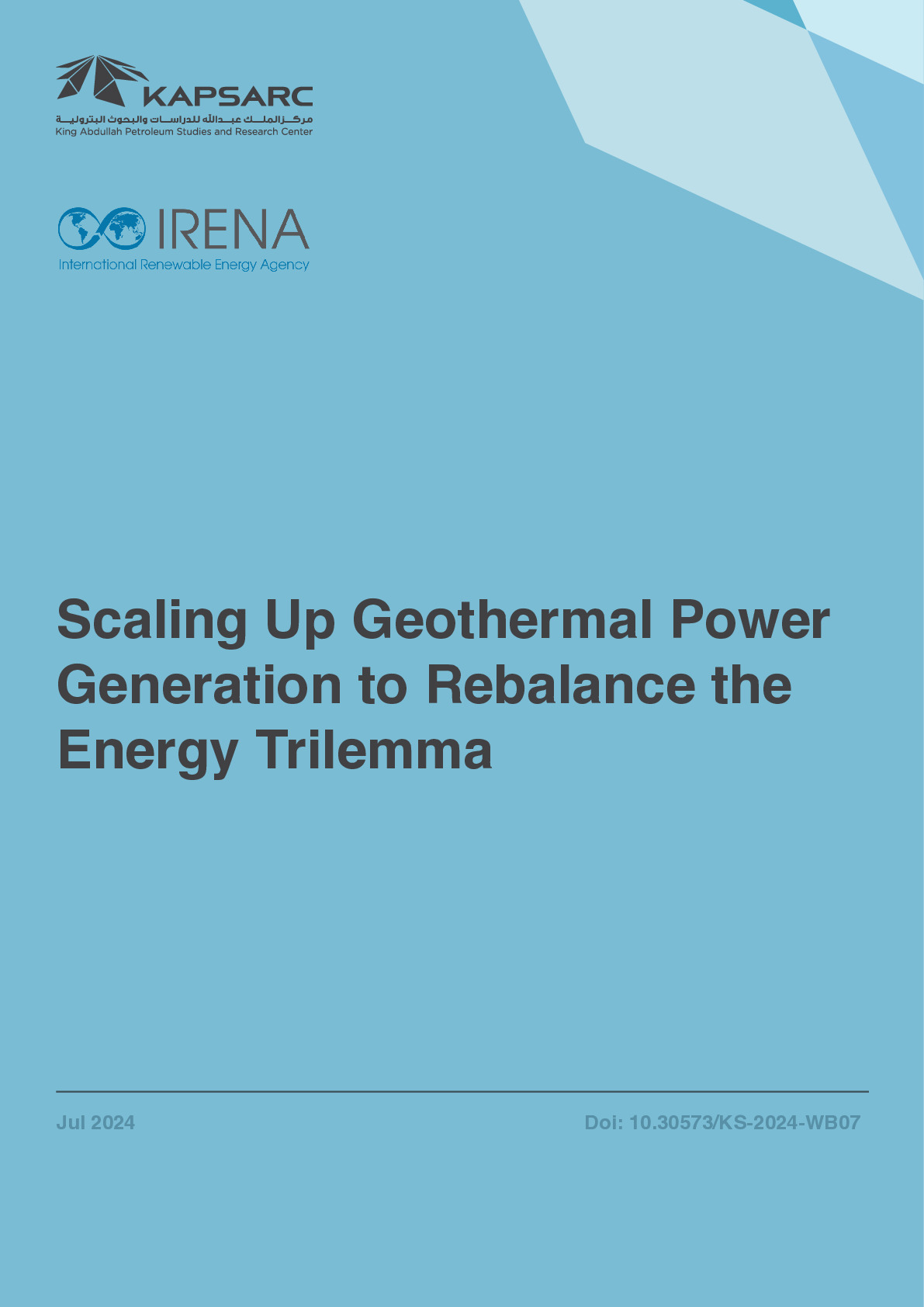 Scaling Up Geothermal Power Generation to Rebalance the Energy Trilemma