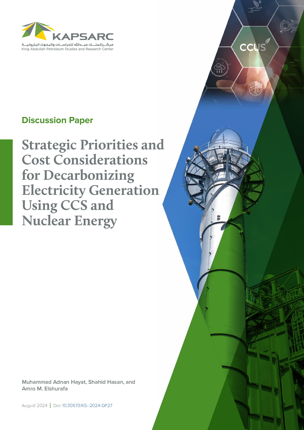 Strategic Priorities and Cost Considerations for Decarbonizing Electricity Generation Using CCS and Nuclear Energy