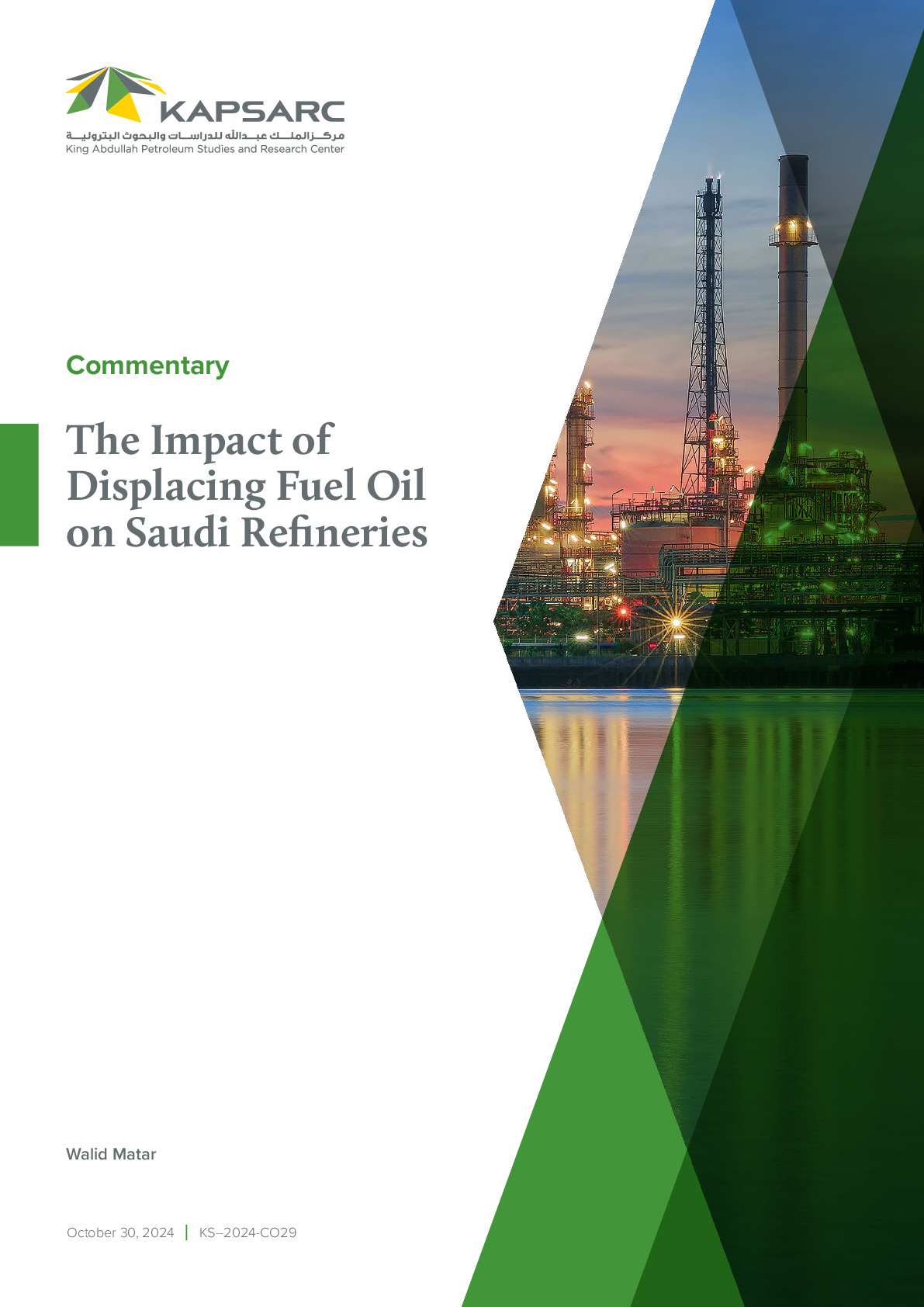 The Impact of Displacing Fuel Oil on Saudi Refineries