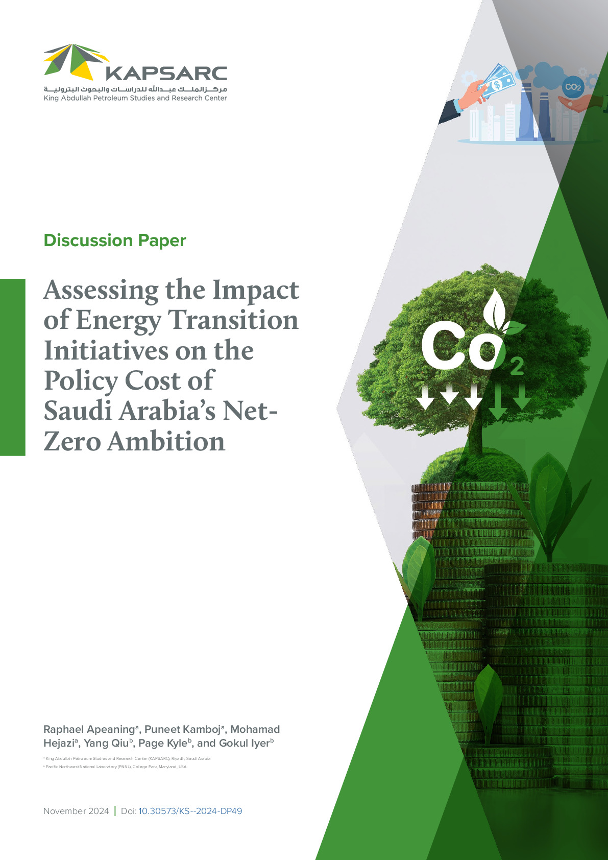 Assessing the Impact of Energy Transition Initiatives on the Policy Cost of Saudi Arabia’s Net- Zero Ambition