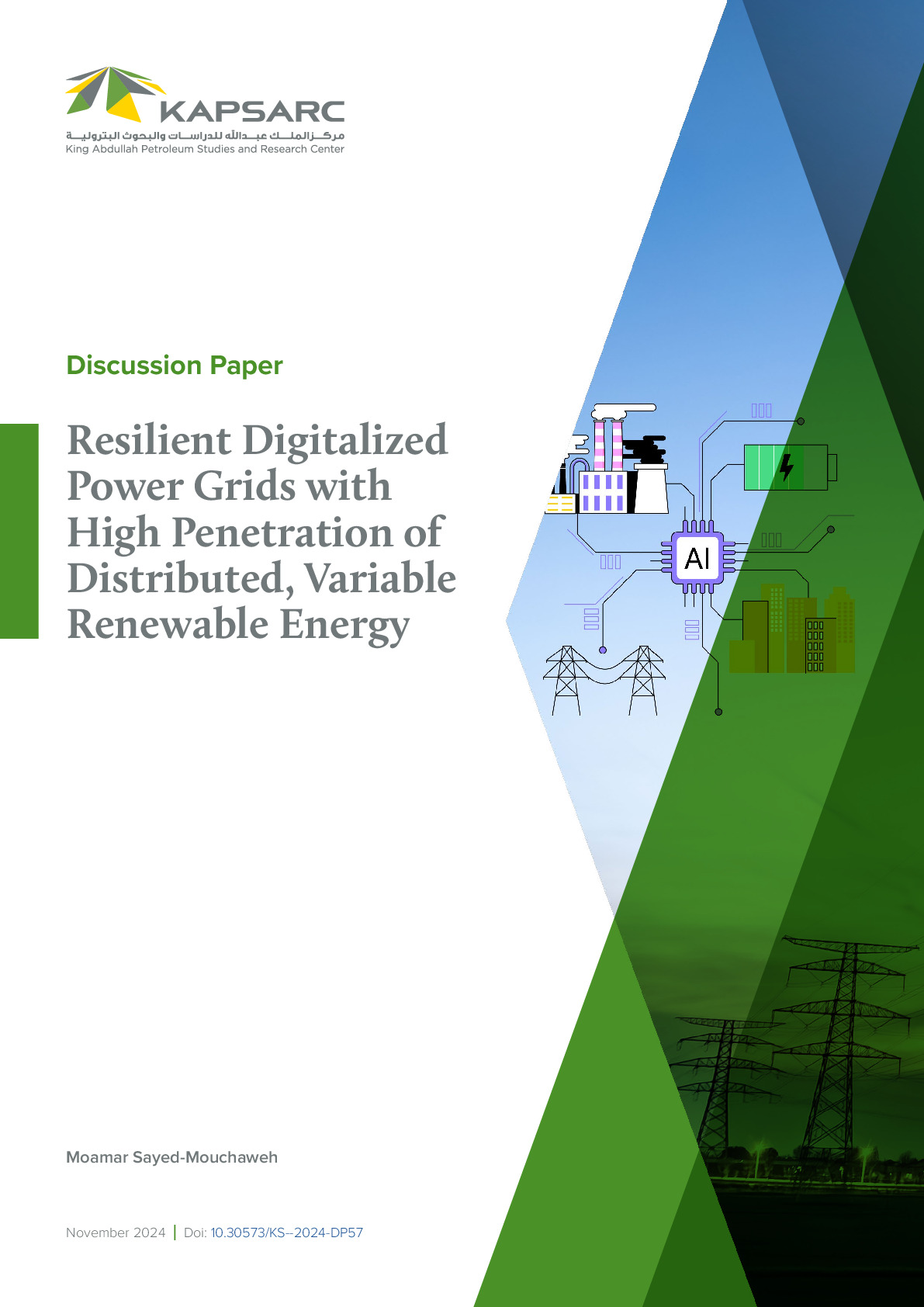 Resilient Digitalized Power Grids with High Penetration of Distributed, Variable Renewable Energy