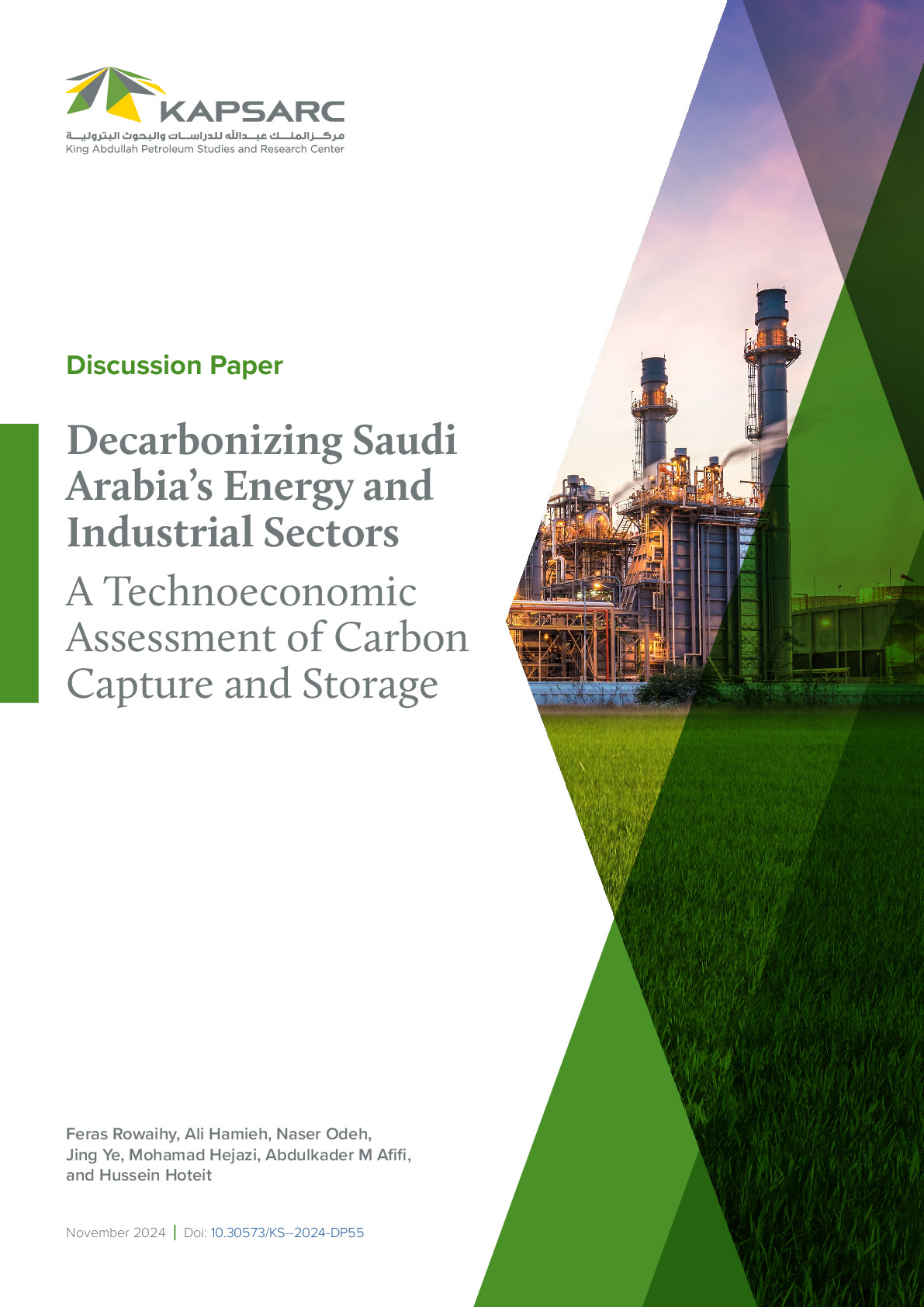 Decarbonizing Saudi Arabia’s Energy and Industrial Sectors: A Technoeconomic Assessment of Carbon…