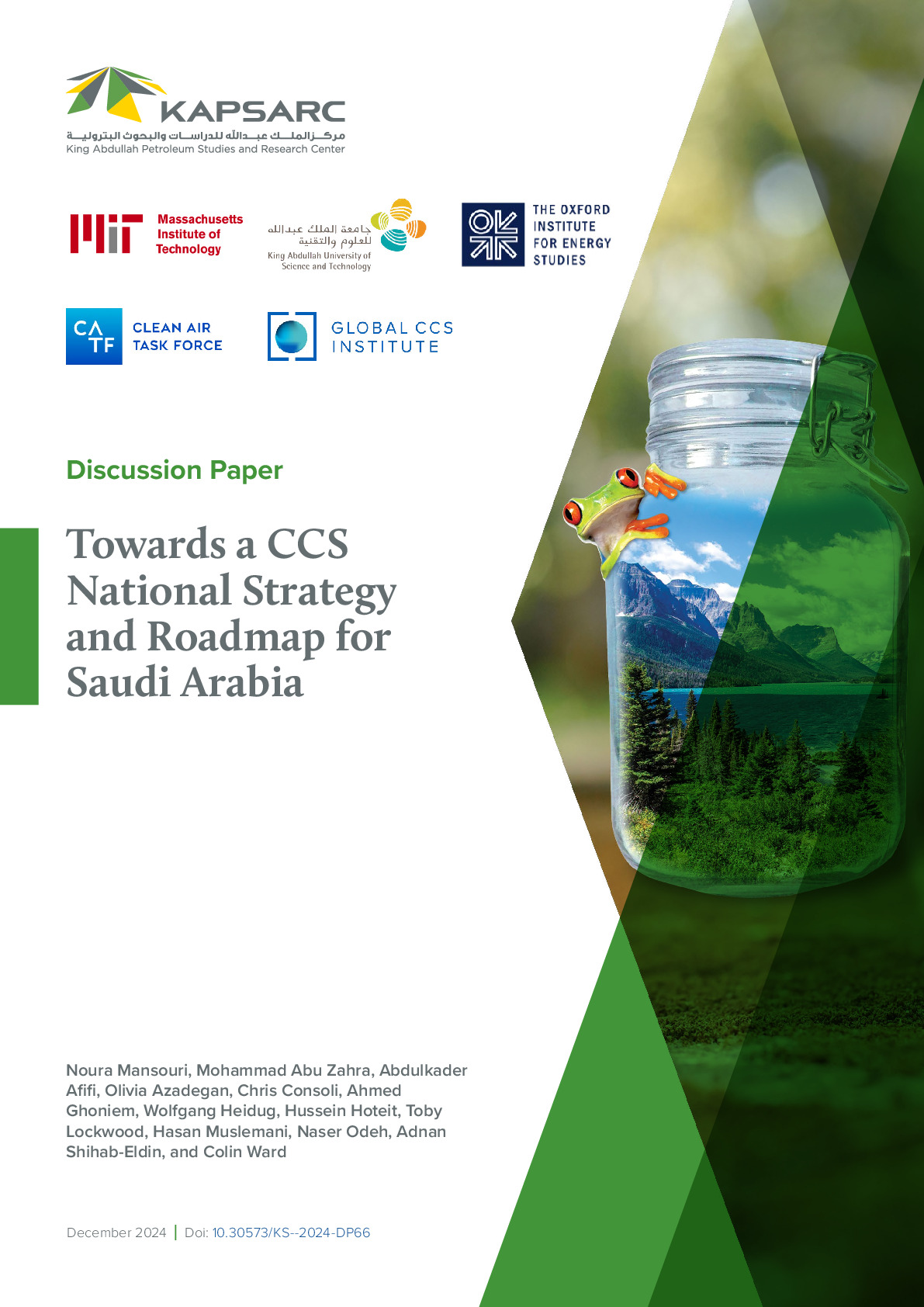 Towards a CCS National Strategy and Roadmap for Saudi Arabia