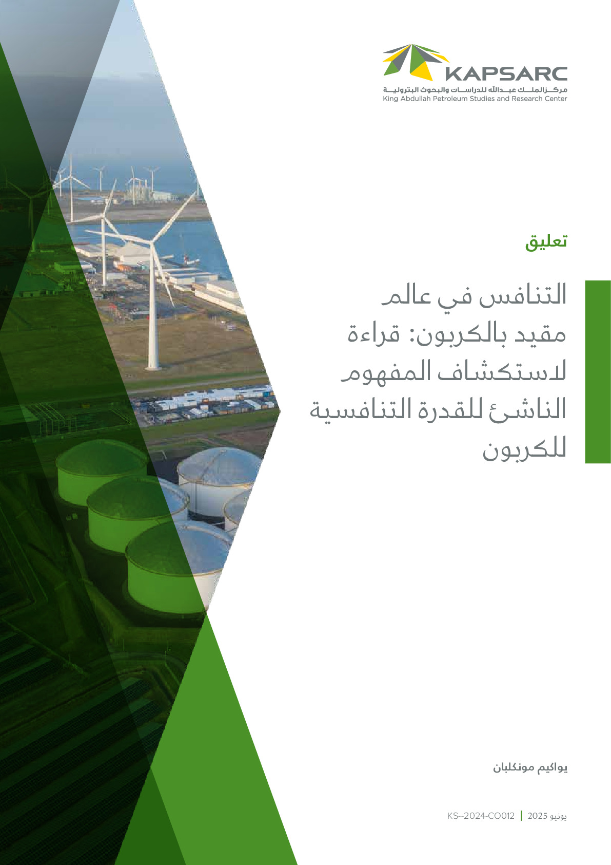 التنافس في عالم مقيد بالكربون: قراءة لاستكشاف المفهوم الناشئ للقدرة التنافسية للكربون